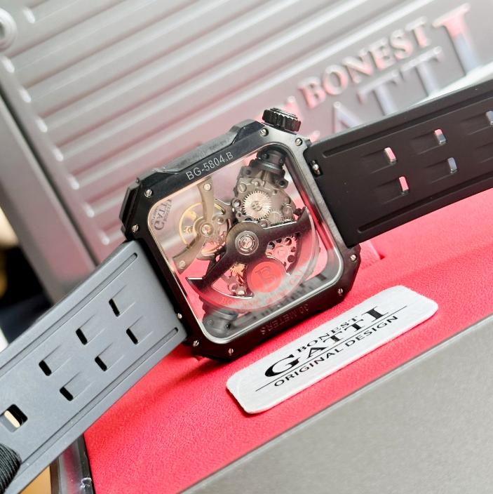 Đồng Hồ Nam Bonest Gatti Automatic Mechanical Movement BG5804-A2 ( BG5804 ) Mặt Vuông Black