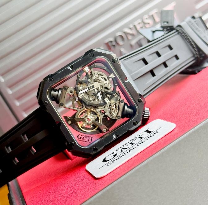 Đồng Hồ Nam Bonest Gatti Automatic Mechanical Movement BG5804-A2 ( BG5804 ) Mặt Vuông Black