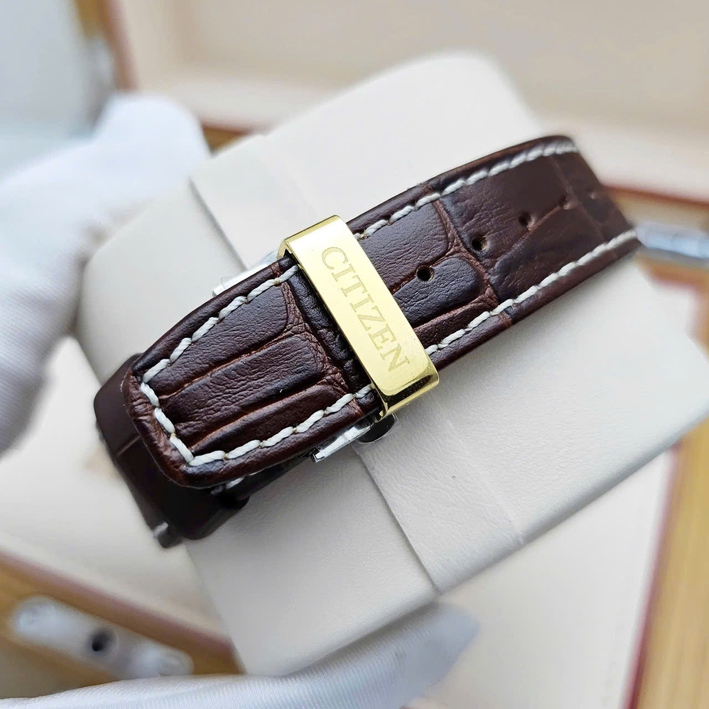 Đồng Hồ Nam Citizen Quartz Eco-Drive Calendrier Moon Phase Gold BU0082-06P