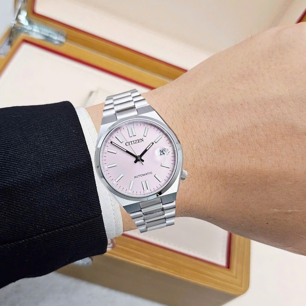 Đồng Hồ Unisex Citizen Automatic Tsuyosa 37mm Pink NJ0200-50Z