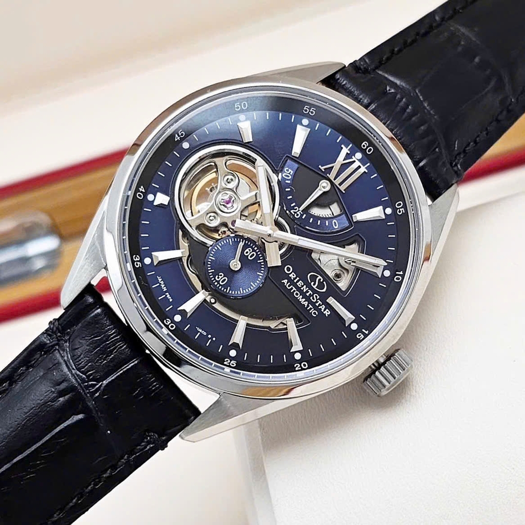 Đồng Hồ Nam Orient Star Automatic Semi Skeleton Joker Blue RE-AV0005L00B ( RE-AV0005L00Z ) ( RE-AV0005L )