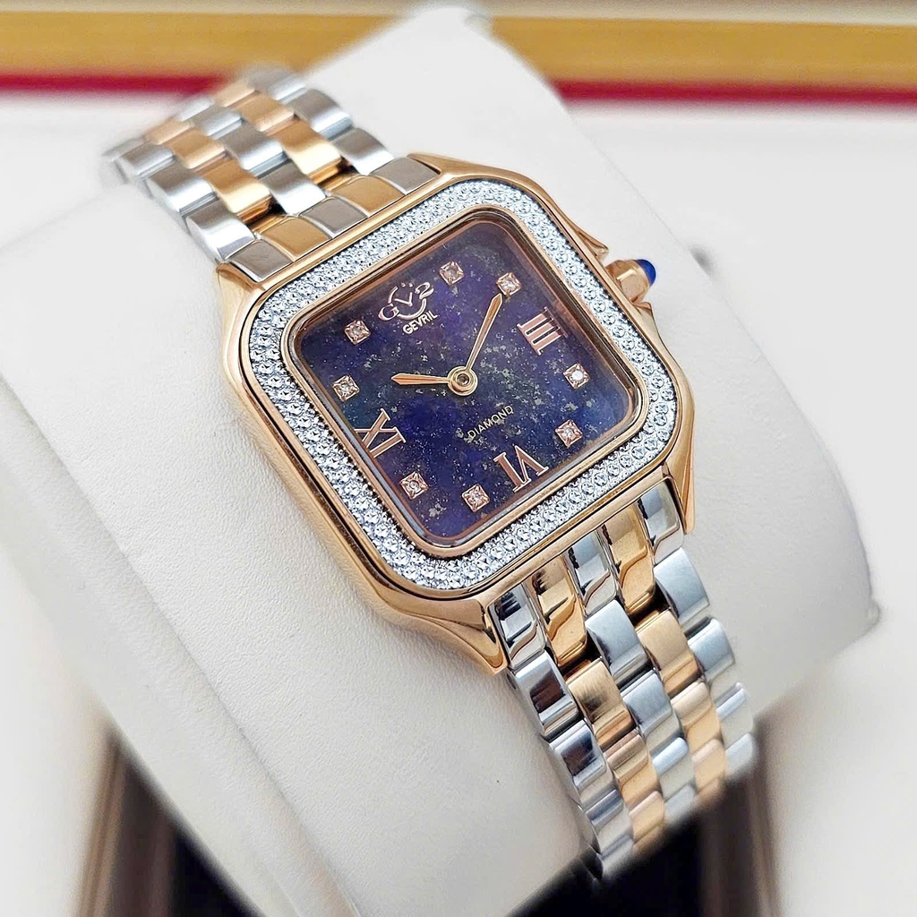 Đồng Hồ Nữ Gv2 By Gevril Quartz Milan Diamond 121141B