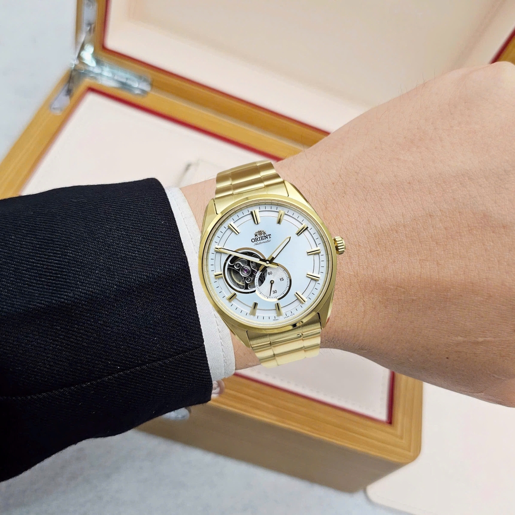 Đồng Hồ Nam Orient Automatic Semi Skeleto Open Heart Small Second Gold RA-AR0007S10B ( RA-AR0007S ) ( RA-AR0007S30B ) ( RN-AR0007S )