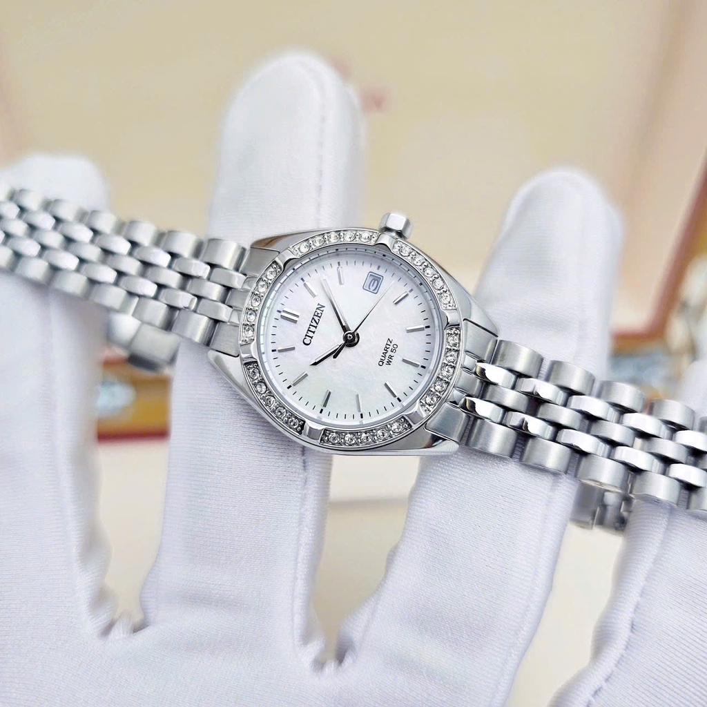 Đồng Hồ Nữ Citizen Quartz Diamond EU6060-55D