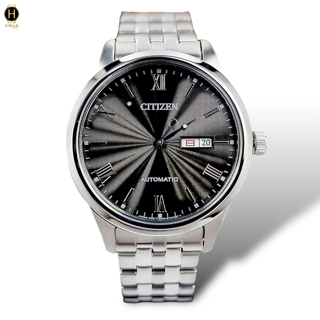 Đồng Hồ Nam Ctizen Automatic Mechanical NH7501-85H Dây Thép Mặt Đen Sapphire