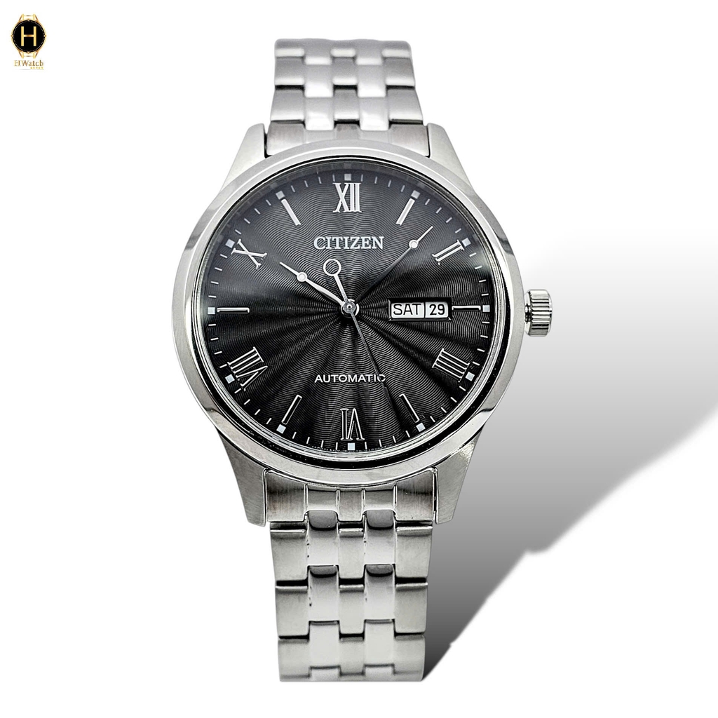 Đồng Hồ Nam Ctizen Automatic Mechanical NH7501-85H Dây Thép Mặt Đen Sapphire