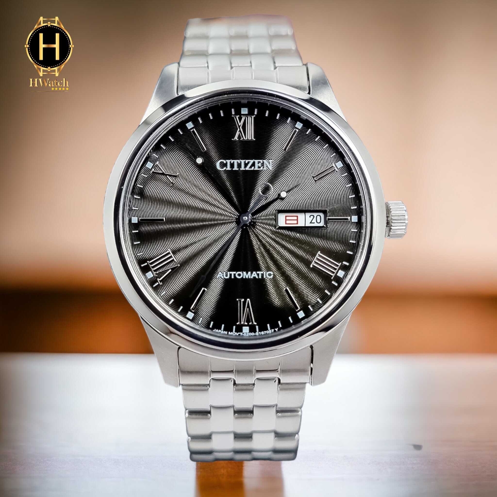 Đồng Hồ Nam Ctizen Automatic Mechanical NH7501-85H Dây Thép Mặt Đen Sapphire