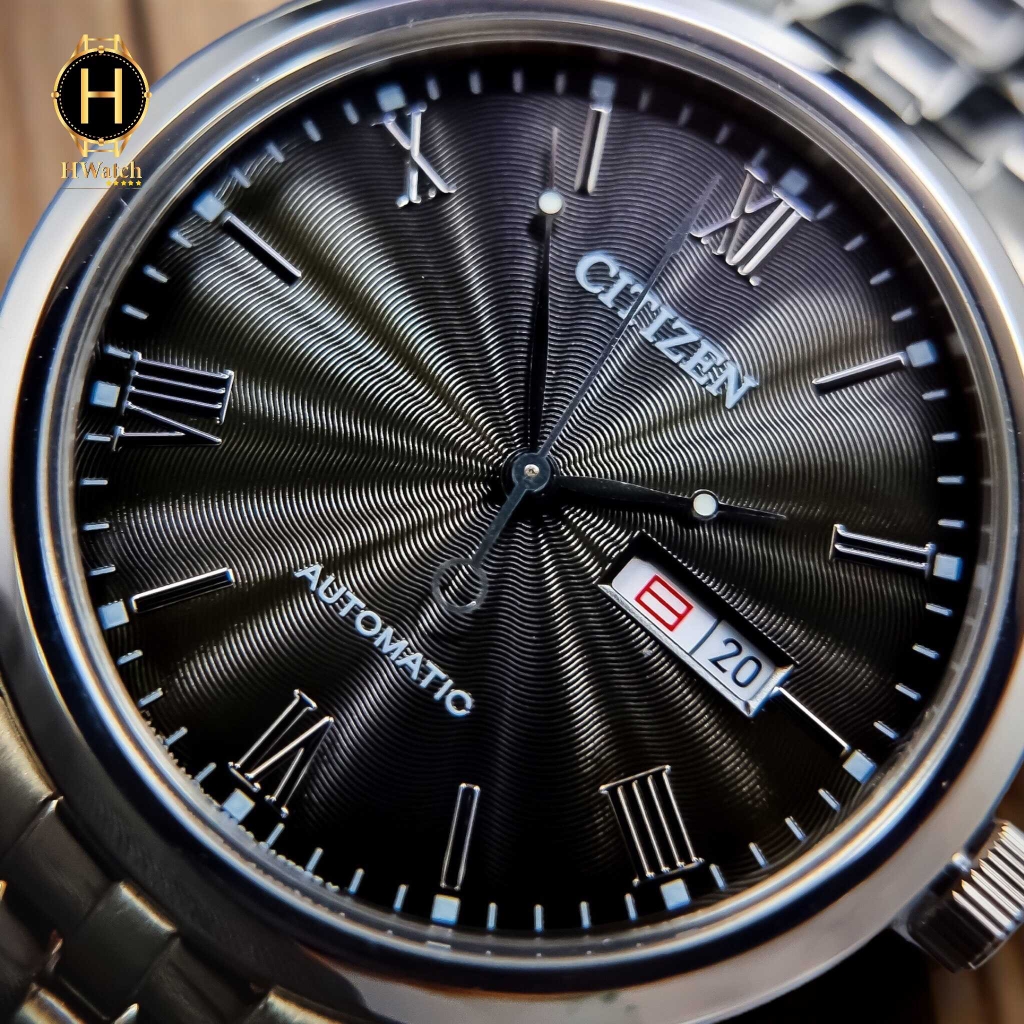 Đồng Hồ Nam Ctizen Automatic Mechanical NH7501-85H Dây Thép Mặt Đen Sapphire