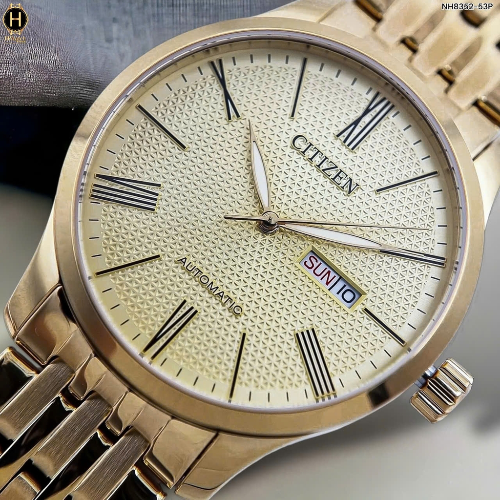 Đồng Hồ Nam Citizen Automatic Gold NH8352-53P