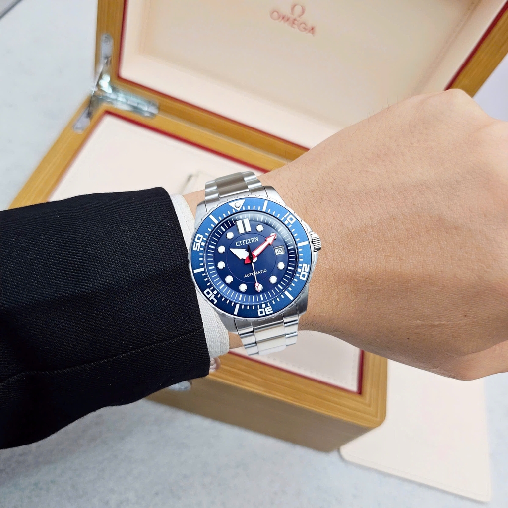 Đồng Hồ Nam Citizen Automatic NJ0121-89L Thép Mặt Xanh Lam