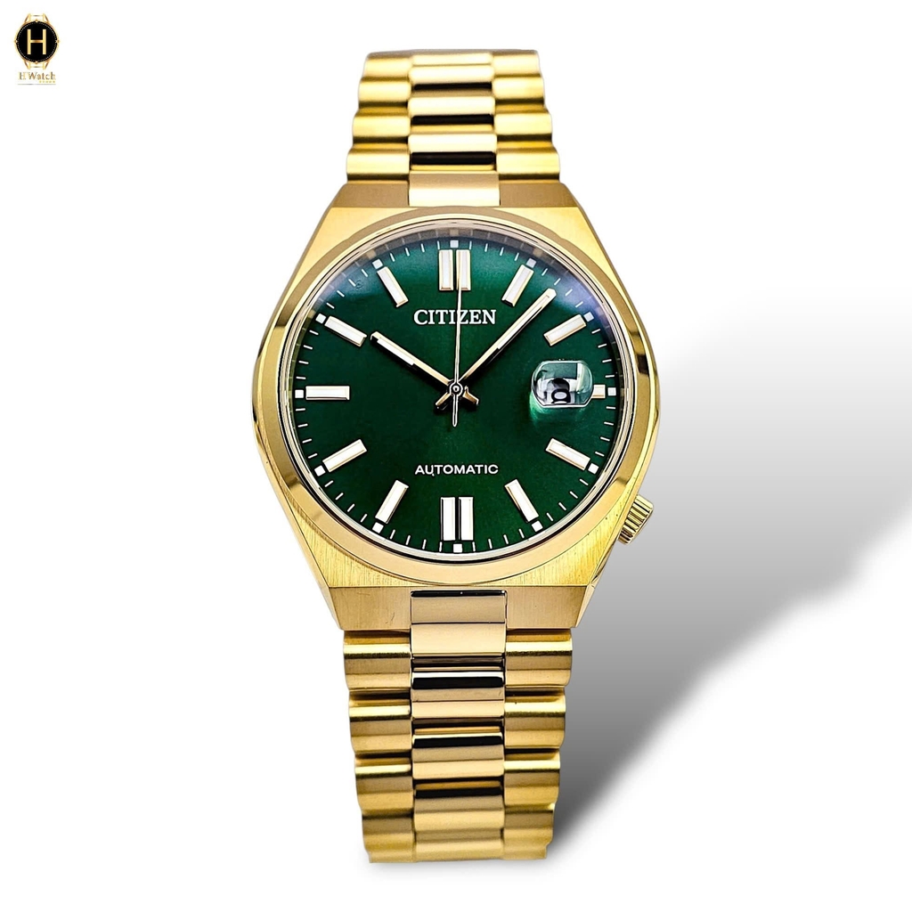 Đồng Hồ Nam Citizen Automatic Tsuyosa Mechanical Gold Green NJ0152-51X