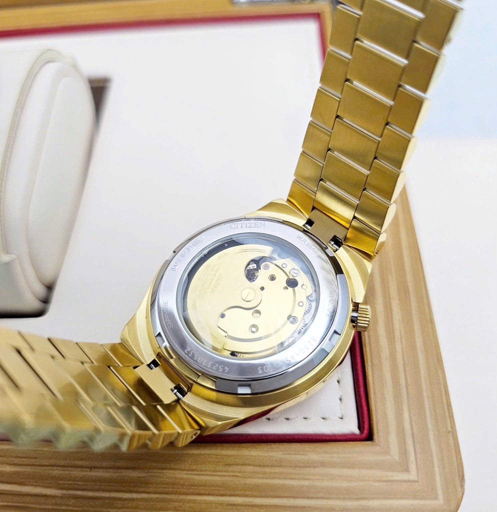 Đồng Hồ Nam Citizen Automatic Tsuyosa Mechanical Gold Green NJ0152-51X 