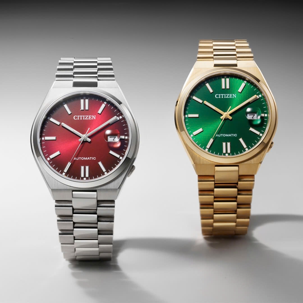 Đồng Hồ Nam Citizen Automatic Tsuyosa Mechanical Gold Green NJ0152-51X