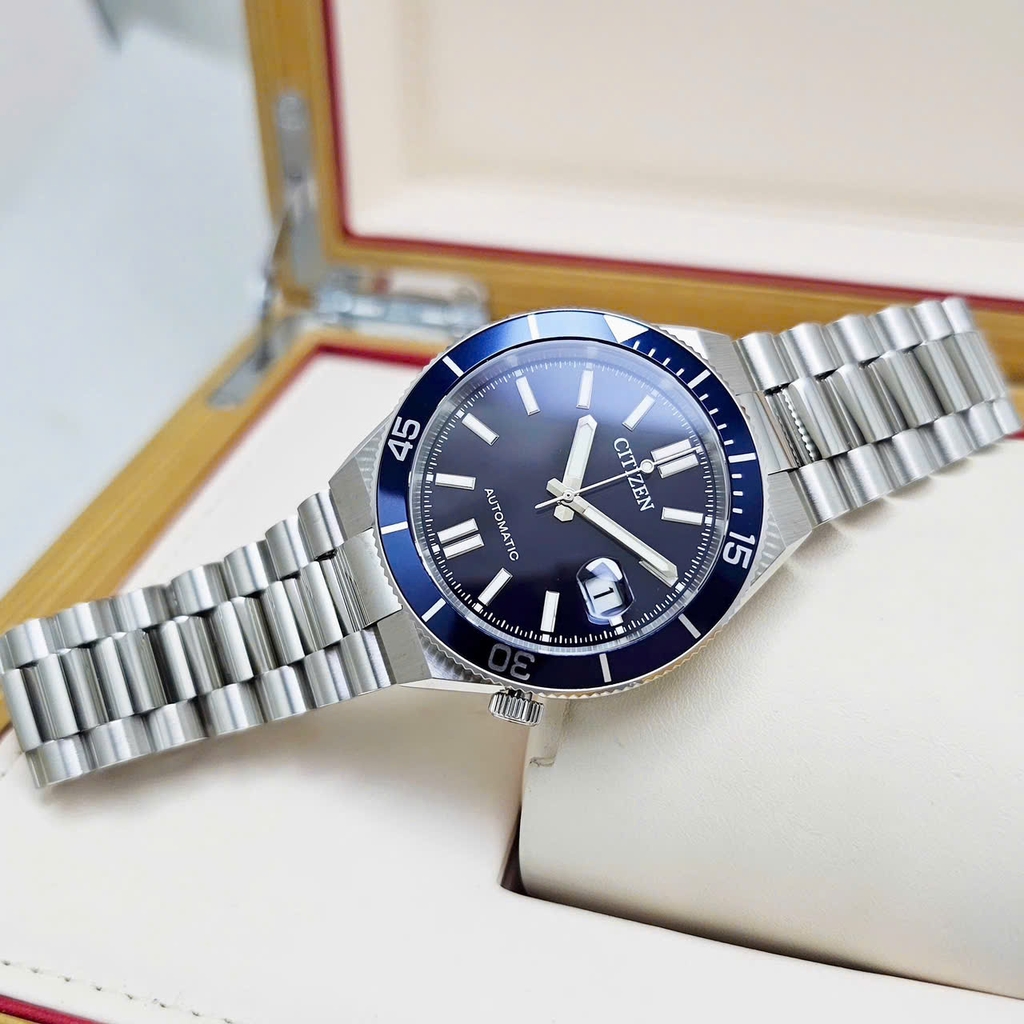Đồng Hồ Nam Citizen Automatic Tsuyosa Shore Mechanical Blue NJ0230-59L