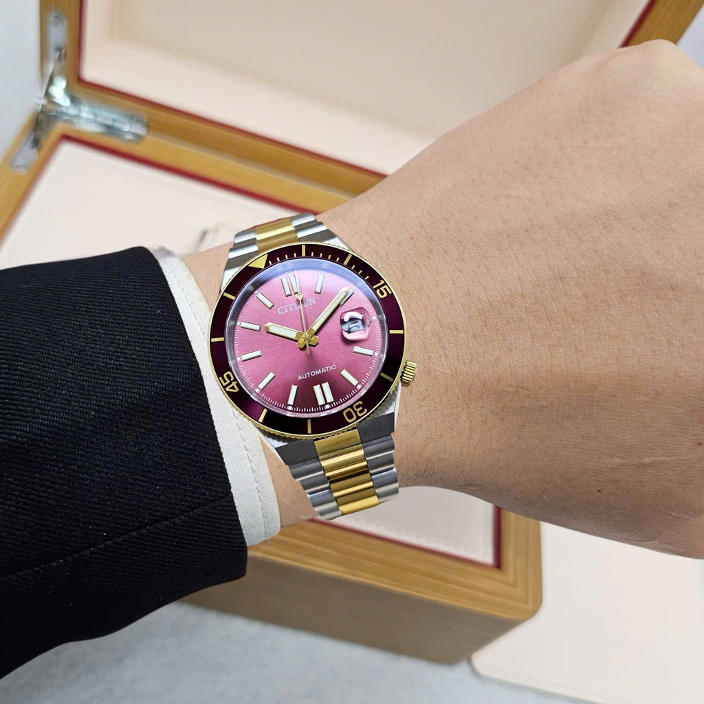 Đồng Hồ Nam Citizen Automatic Tsuyosa Shore Mechanical red NJ0234-58X