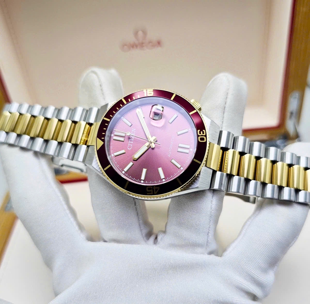 Đồng Hồ Nam Citizen Automatic Tsuyosa Shore Mechanical red NJ0234-58X