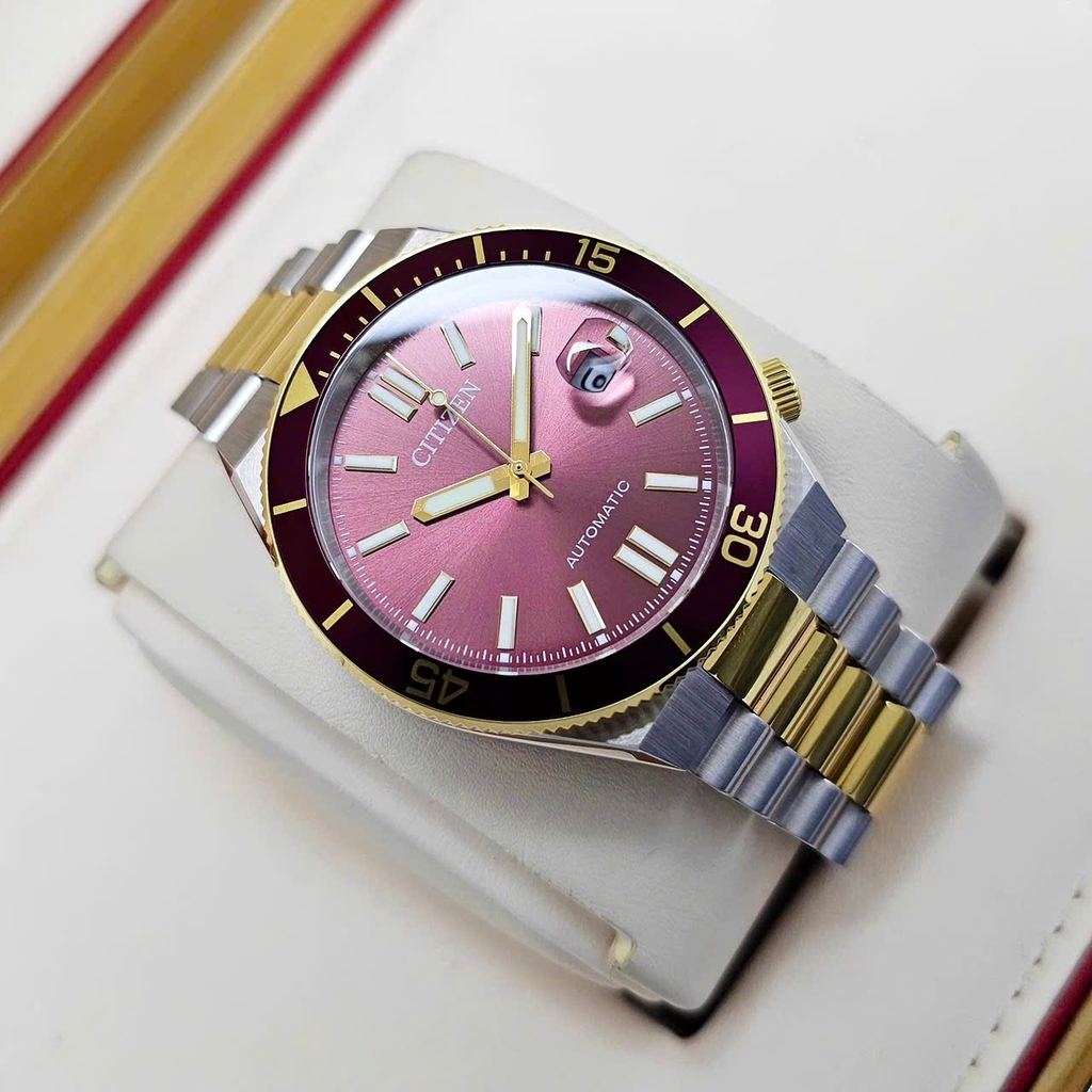 Đồng Hồ Nam Citizen Automatic Tsuyosa Shore Mechanical red NJ0234-58X