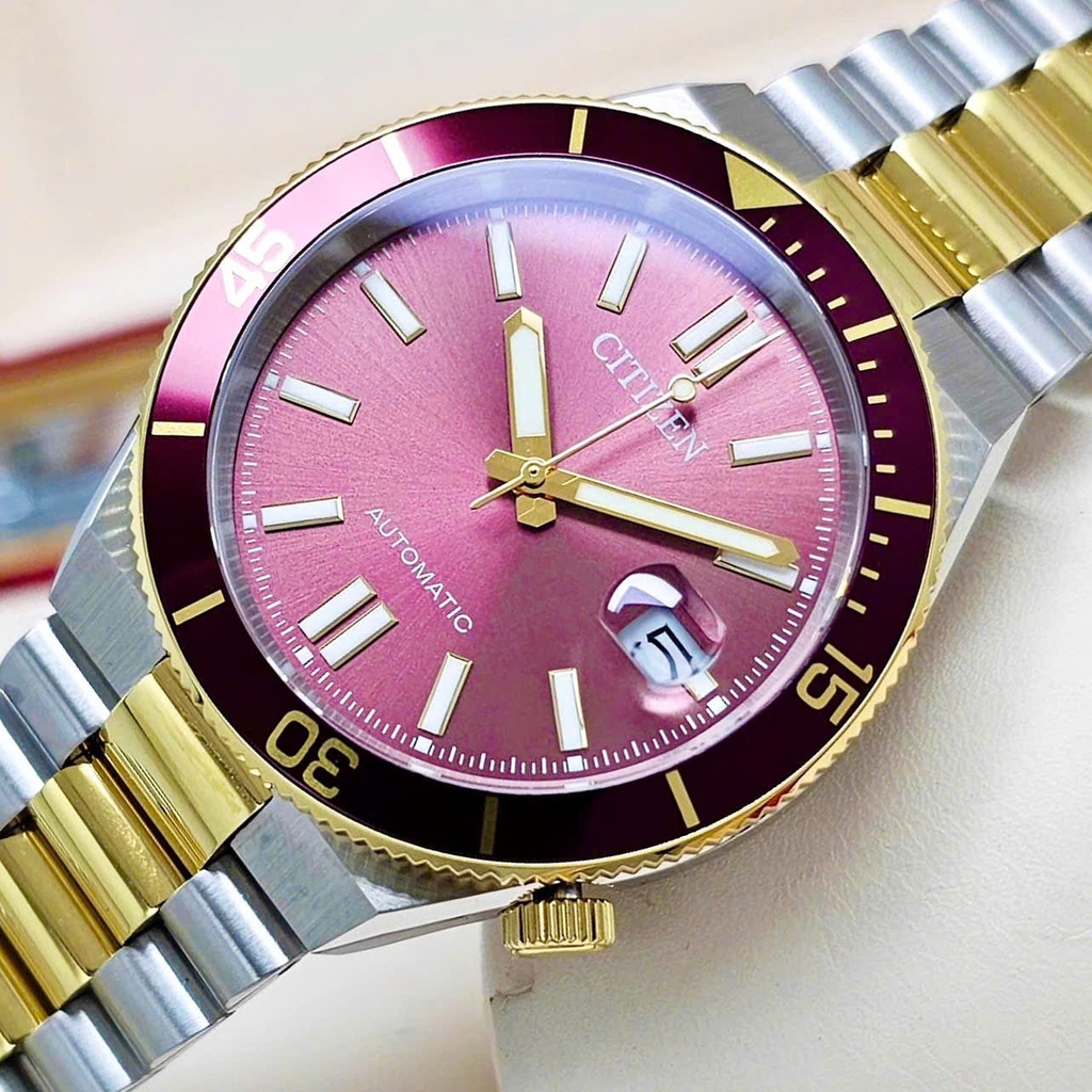 Đồng Hồ Nam Citizen Automatic Tsuyosa Shore Mechanical red NJ0234-58X