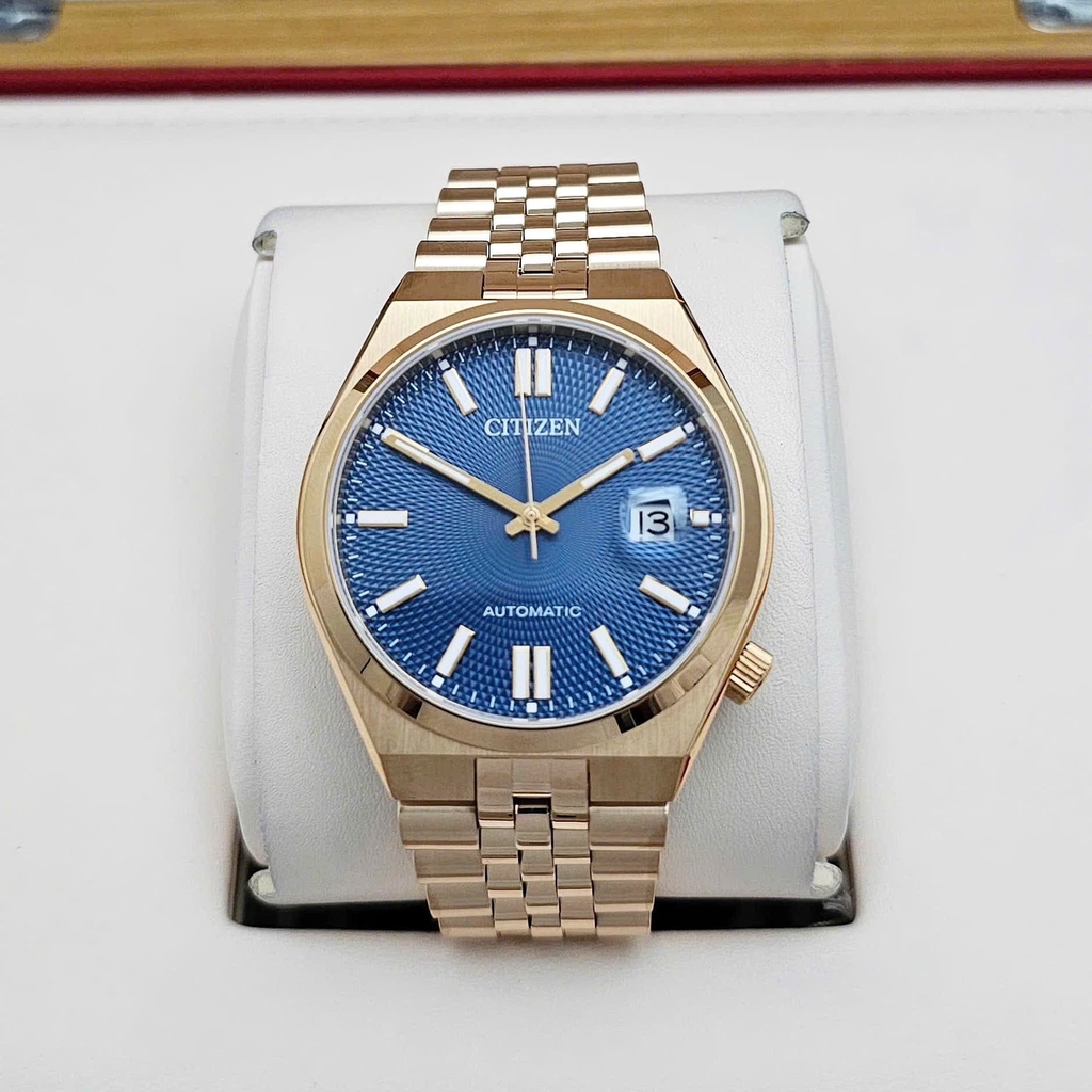 Đồng Hồ Nam Citizen Automatic Tsuyosa 60 Rose Deep Blue NK0023-57L