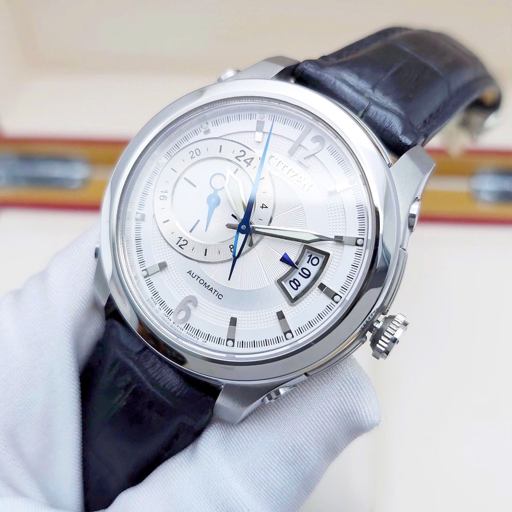 Đồng Hồ Nam Citizen Automatic NP3010-00A Dây Da Mặt Trắng