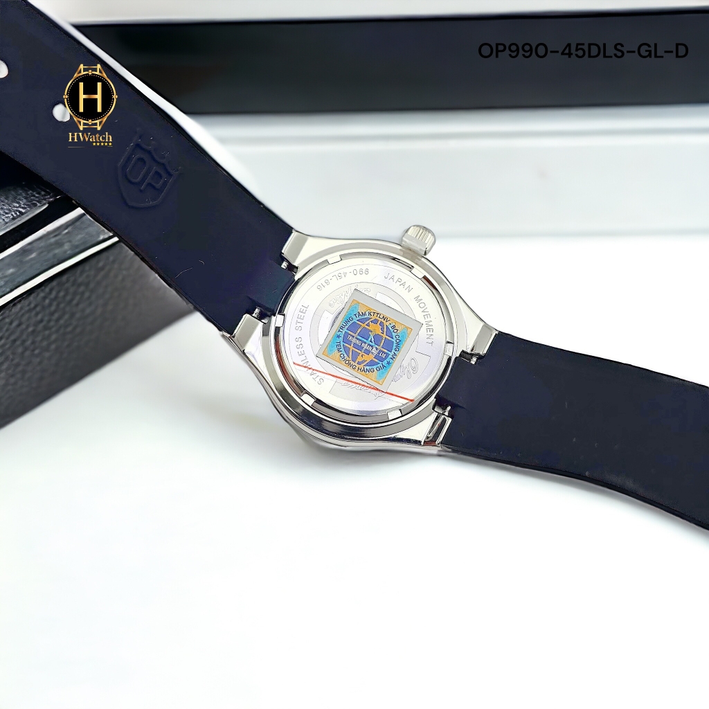 Đồng Hồ Nữ Olym Pianus Quartz OP990-45DLS-GL-D Dây Cao Su Mặt Đen Sapphire