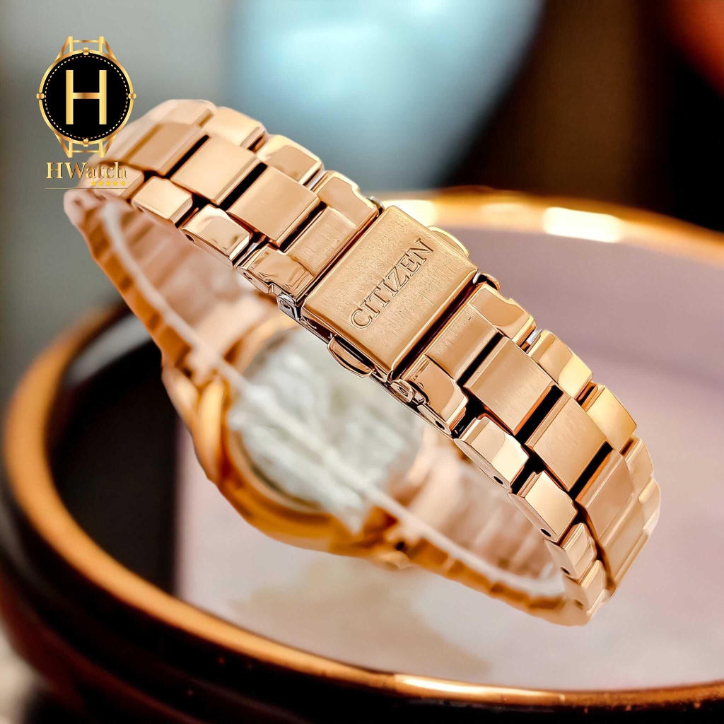 Đồng Hồ Nữ Citizen Automatic Mechanical Rose Open Heart PC1017-61Y