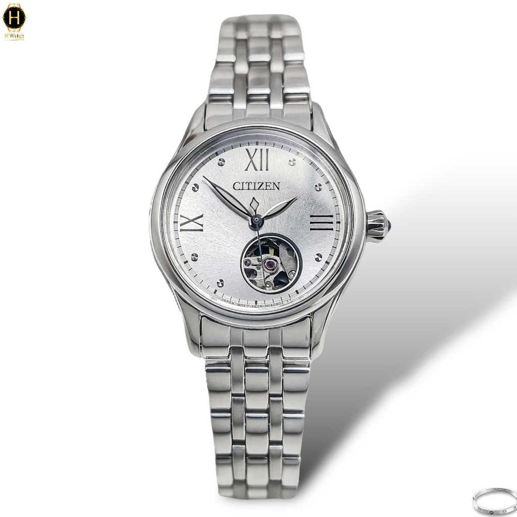 Đồng Hồ Nữ Citizen Automatic 28.5mm Open Heart PR1040-88A