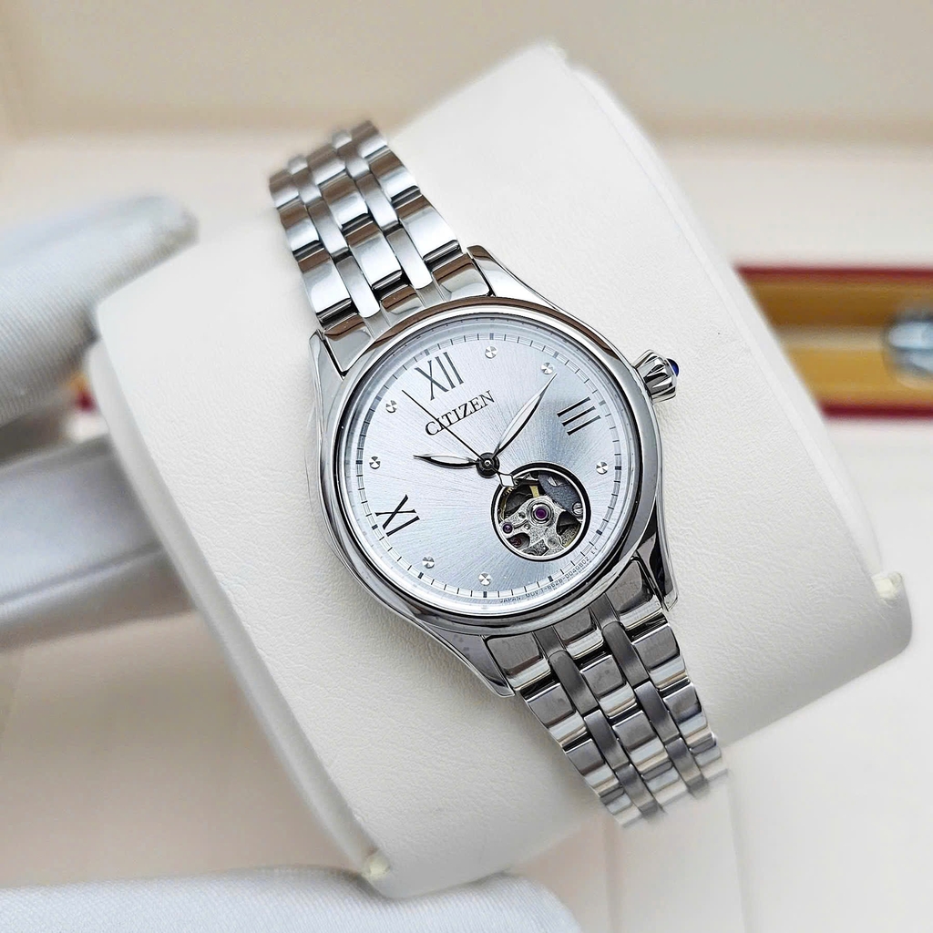 Đồng Hồ Nữ Citizen Automatic 28.5mm Open Heart PR1040-88A