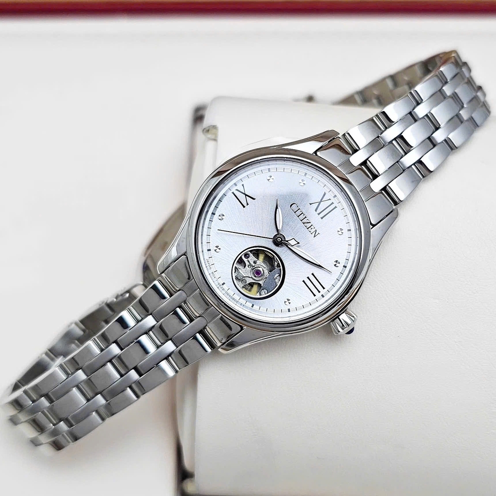 Đồng Hồ Nữ Citizen Automatic 28.5mm Open Heart PR1040-88A
