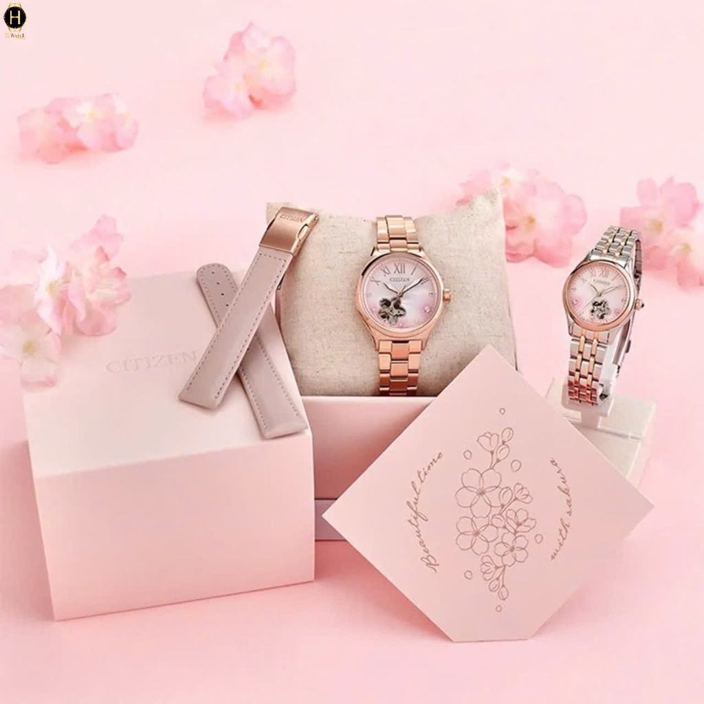 Đồng Hồ Nữ Citizen Automatic Open Heart PR1044-87Y