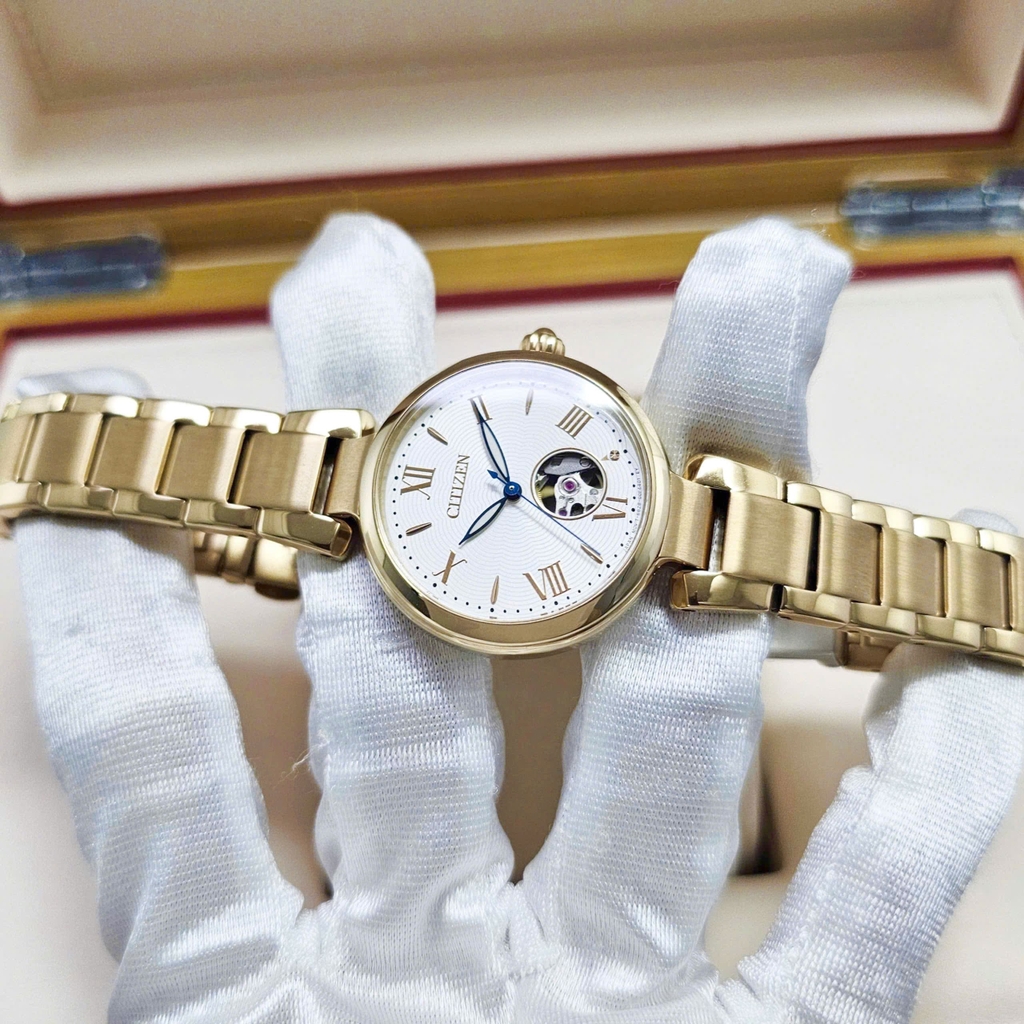 Đồng Hồ Nữ Citizen Automatic Open Heart Mechanical PR1052-62A