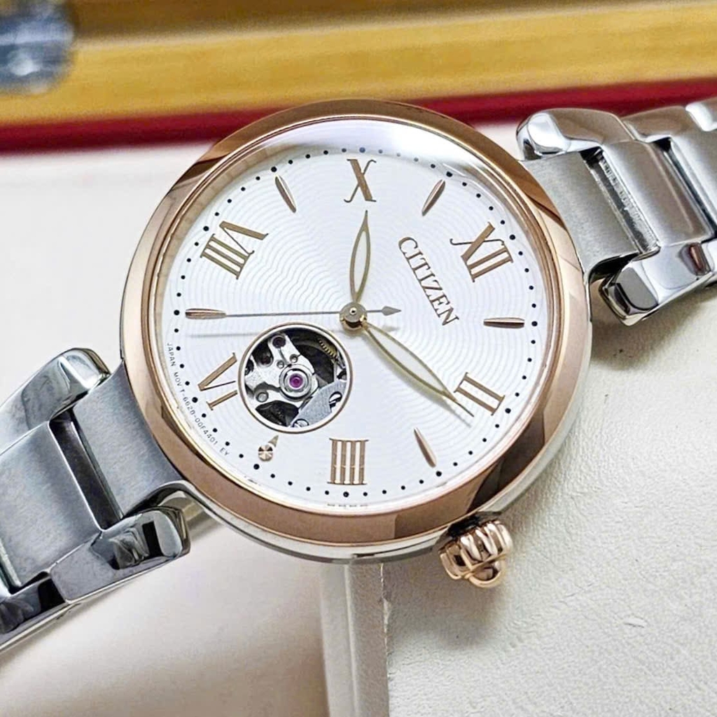 Đồng Hồ Nữ Citizen Automatic Open Heart Mechanical PR1054-67A