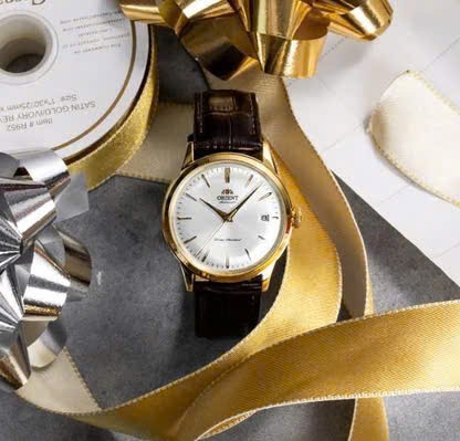 Đồng Hồ Nam Orient Automatic Contemporary Classic Bambino RA-AC0M01S30B ( RA-AC0M01S10B ) ( RA-AC0M01S ) Dây Da Nâu Thép Vàng Mặt Trắng