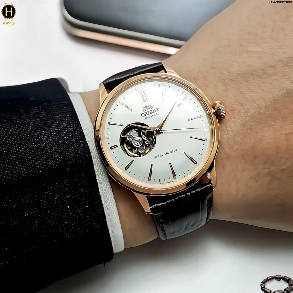 Đồng Hồ Nam Orient Automatic RA-AG0001S RA-AG0001S10B RA-AG0001S00C RN-AG0004S Dây Da Vỏ Vàng Mặt Trắng Thanh Lịch