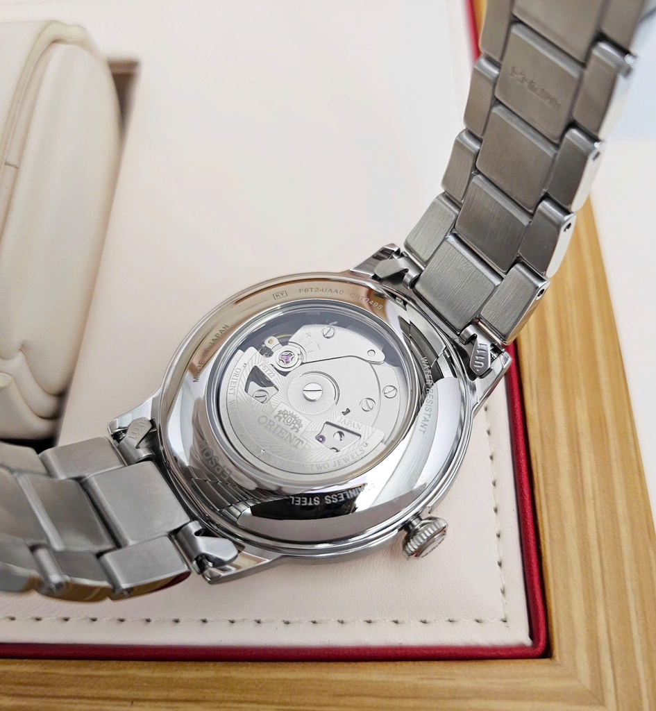 Đồng Hồ Nam Orient Automatic Bambino Open Heart Demi Rose BLue RA-AG0433L RA-AG0433L00C RA-AG0433L10B