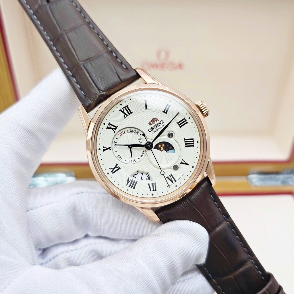Đồng Hồ Nam Orient Automatic Sun And Moon Gen 3 Rose RA-AK0007S10B ( RA-AK0007S30B ) ( RA-AK0007S ) ( RN-AK0001S )