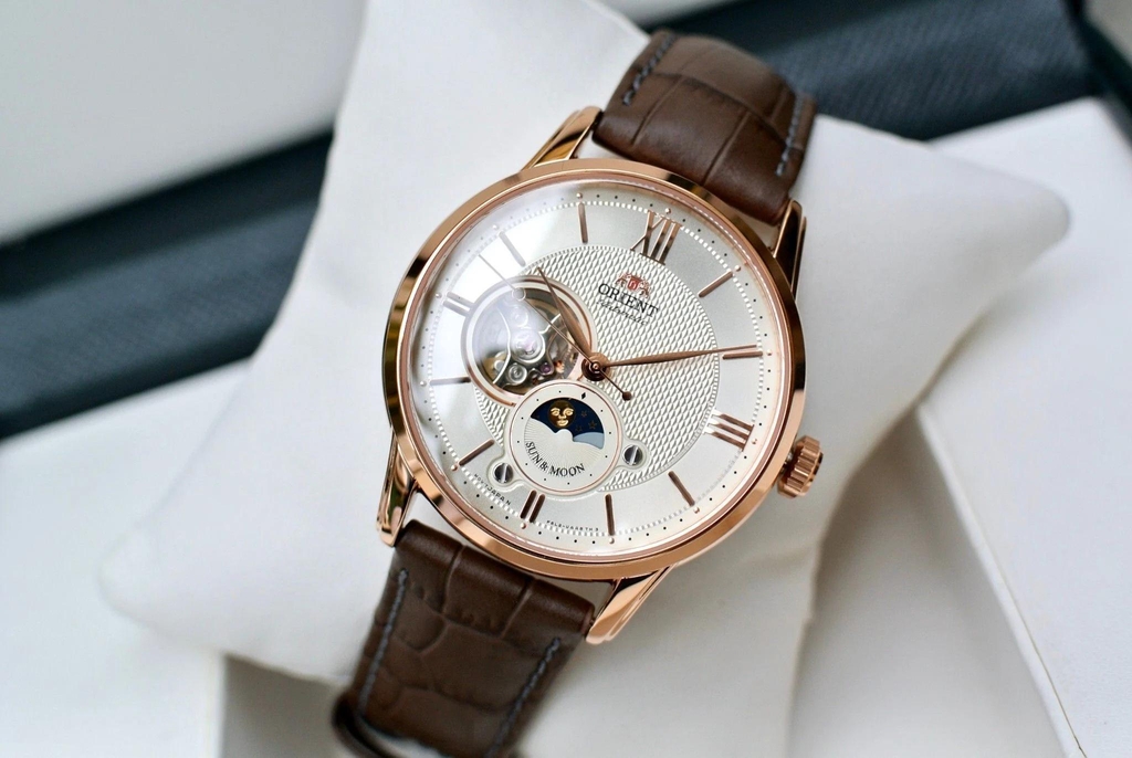 Đồng Hồ Nam Orient Automatic Sun And Moon 4 Open Heart Rose RA-AS0003S30B ( RA-AS0003S00B ) ( RA-AS0003S10B ) ( RN-AS0002J ) ( RN-AS0002S )