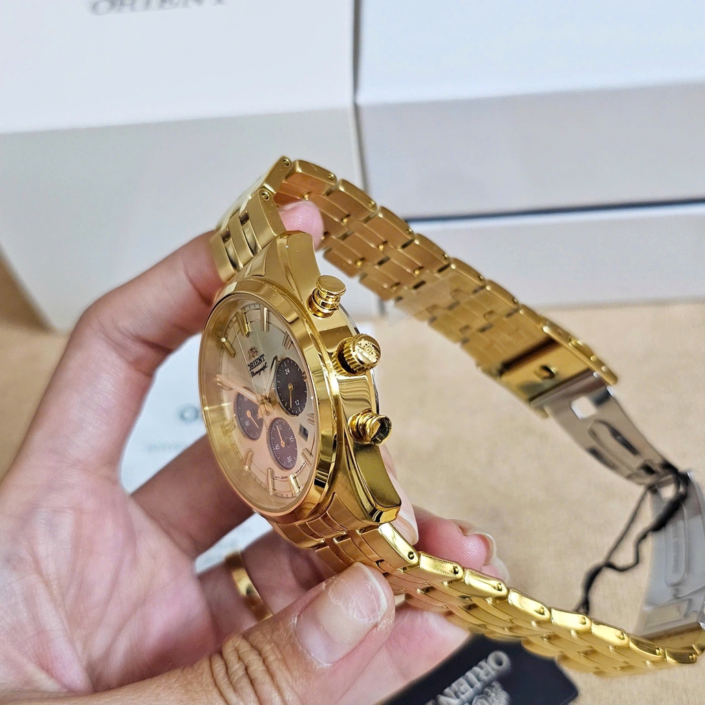 Đồng Hồ Nam Orient Quartz Solar Contemporary Chronograph RA-TX0301G10B