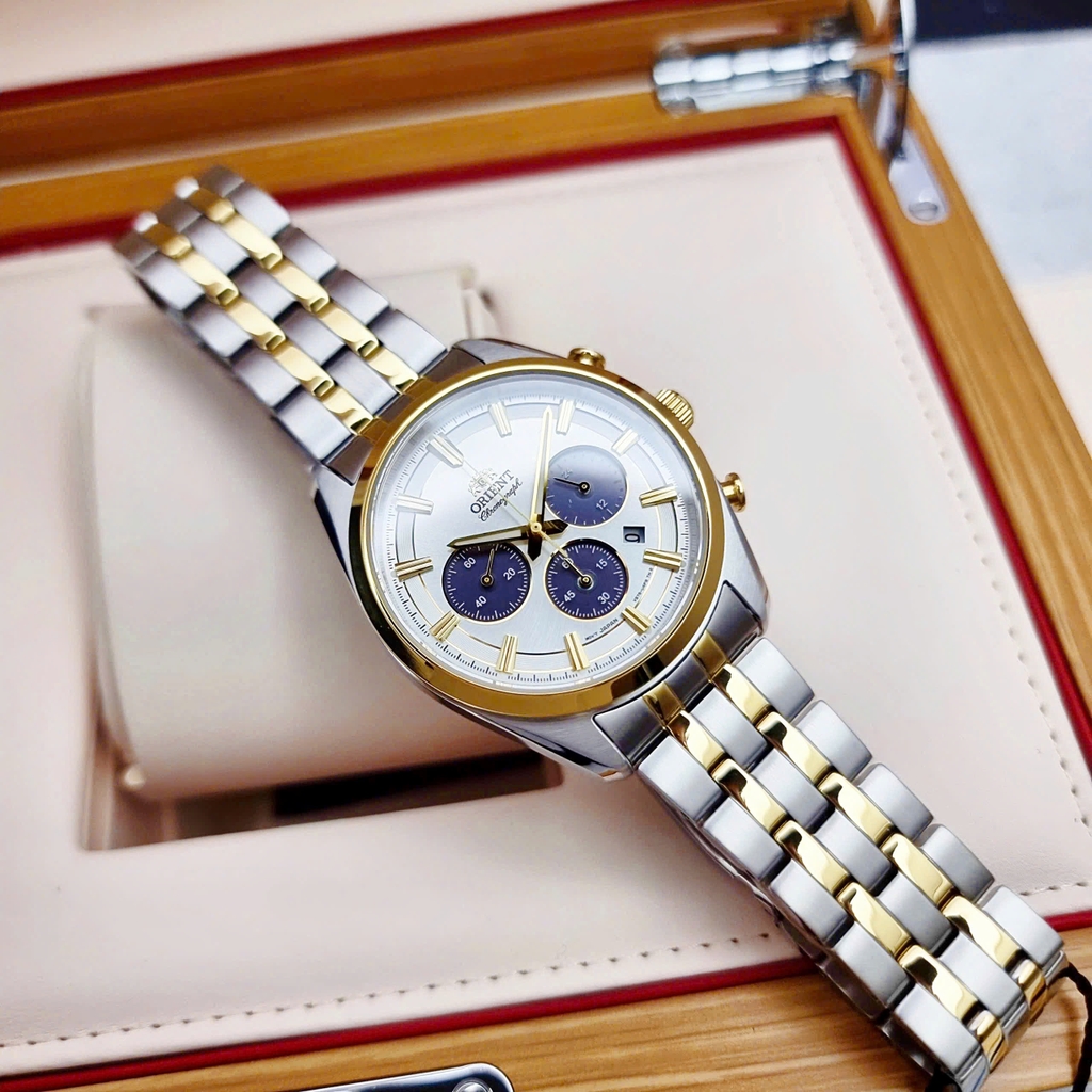Đồng Hồ Nam Orient Quartz Solar Contemporary Chronograph RA-TX0302S10B