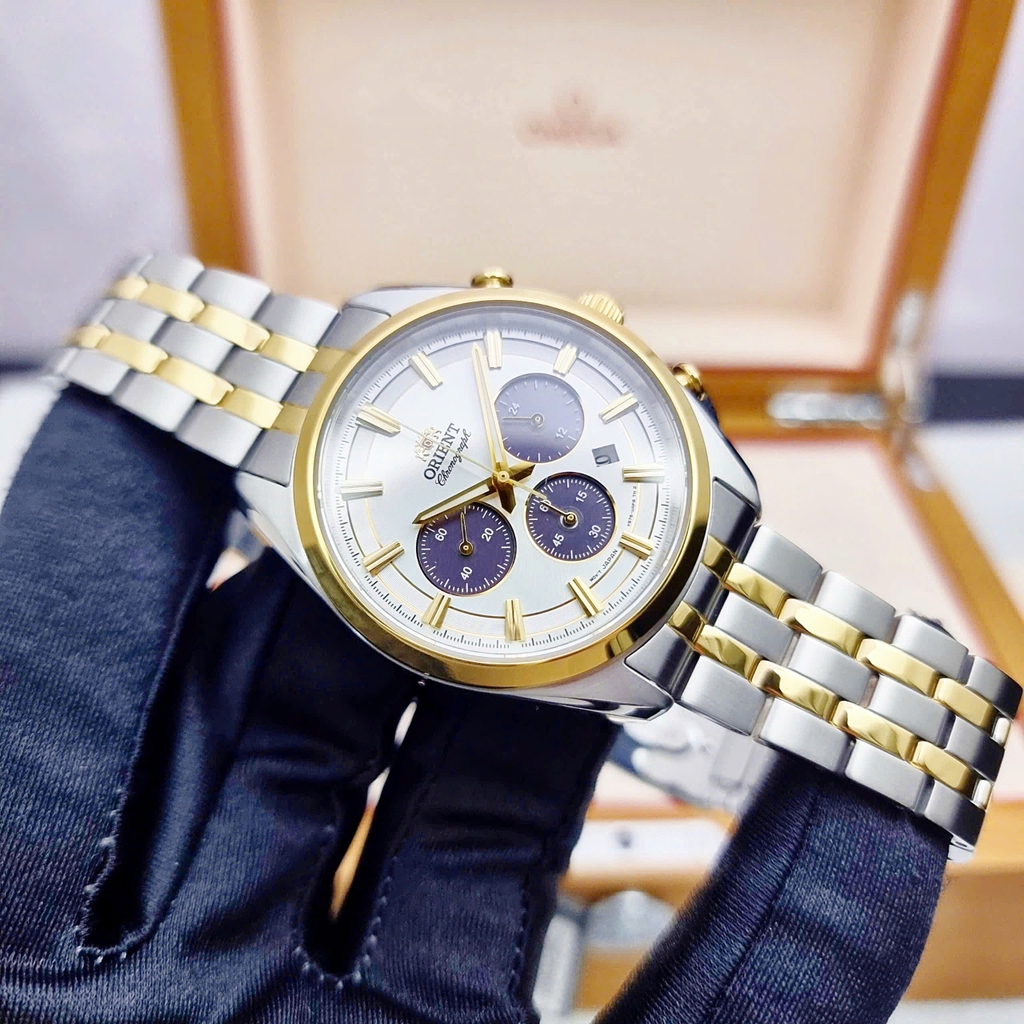 Đồng Hồ Nam Orient Quartz Solar Contemporary Chronograph RA-TX0302S10B