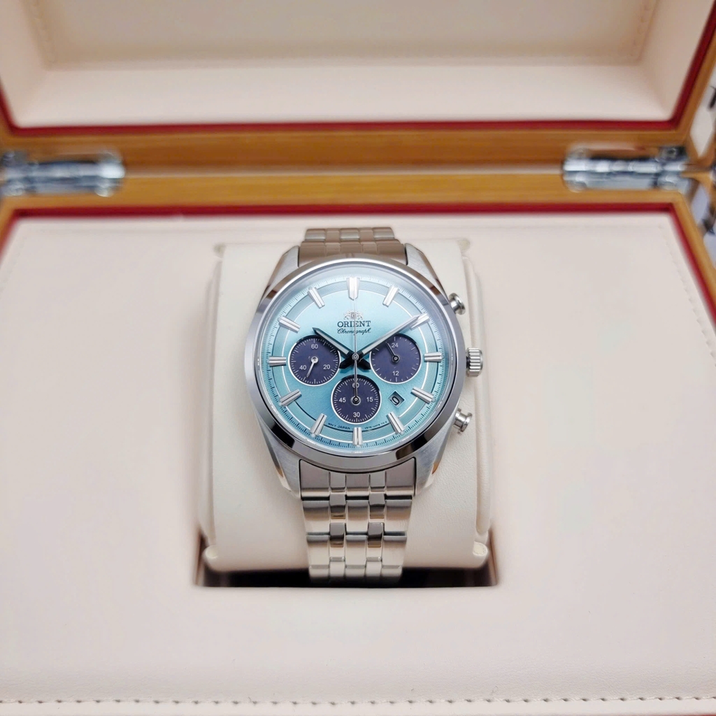 Đồng Hồ Nam Orient Quartz Solar Contemporary Chronograph RA-TX0304L10B