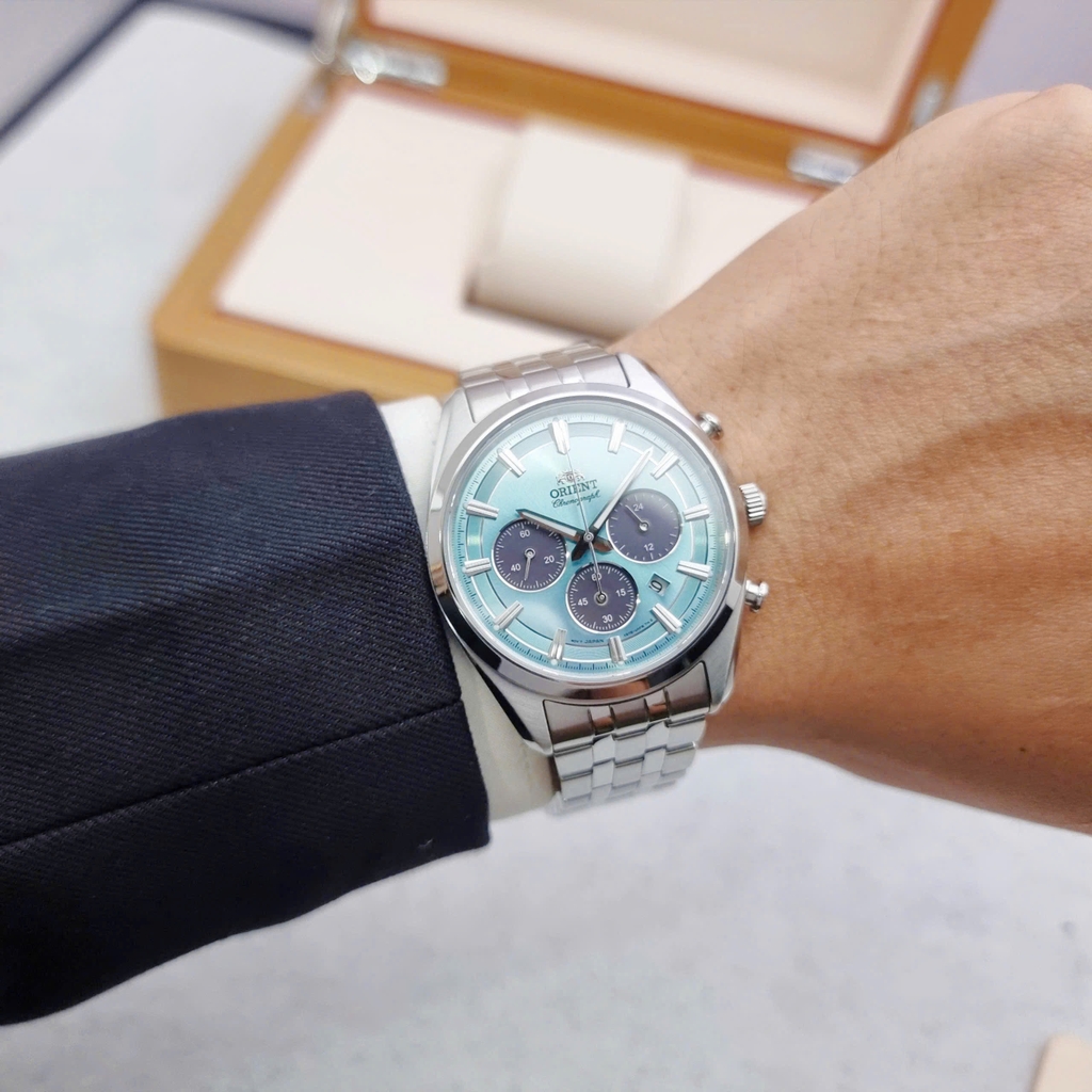 Đồng Hồ Nam Orient Quartz Solar Contemporary Chronograph RA-TX0304L10B