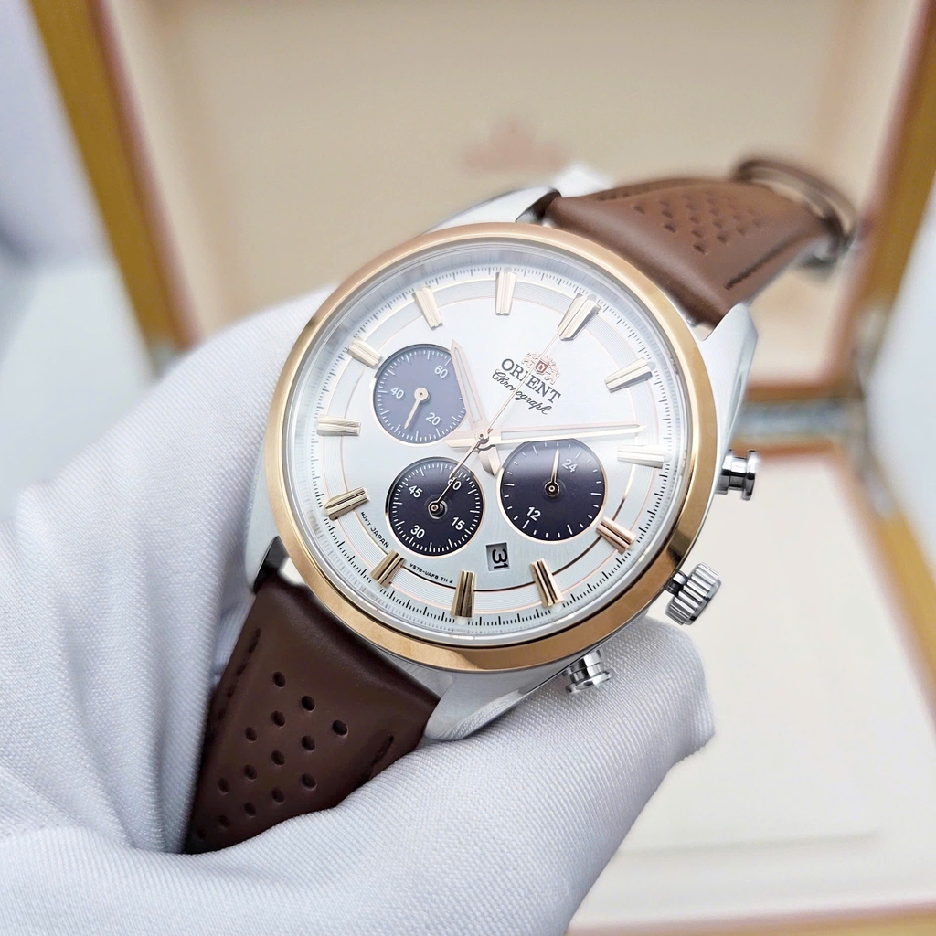 Đồng Hồ Nam Orient Quartz Solar Contemporary Chronograph RA-TX0306S10B