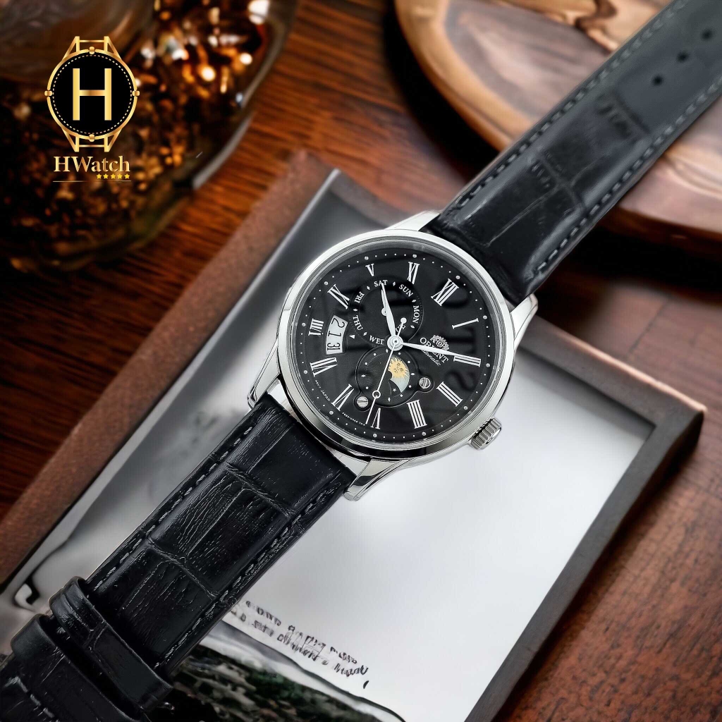 Đồng Hồ Nam Orient Automatic Sun And Moon Gen 3 Black RA-AK0010B10B ( RA-AK0010B00C ) ( RA-AK0010B ) ( RA-AK0010B30B )