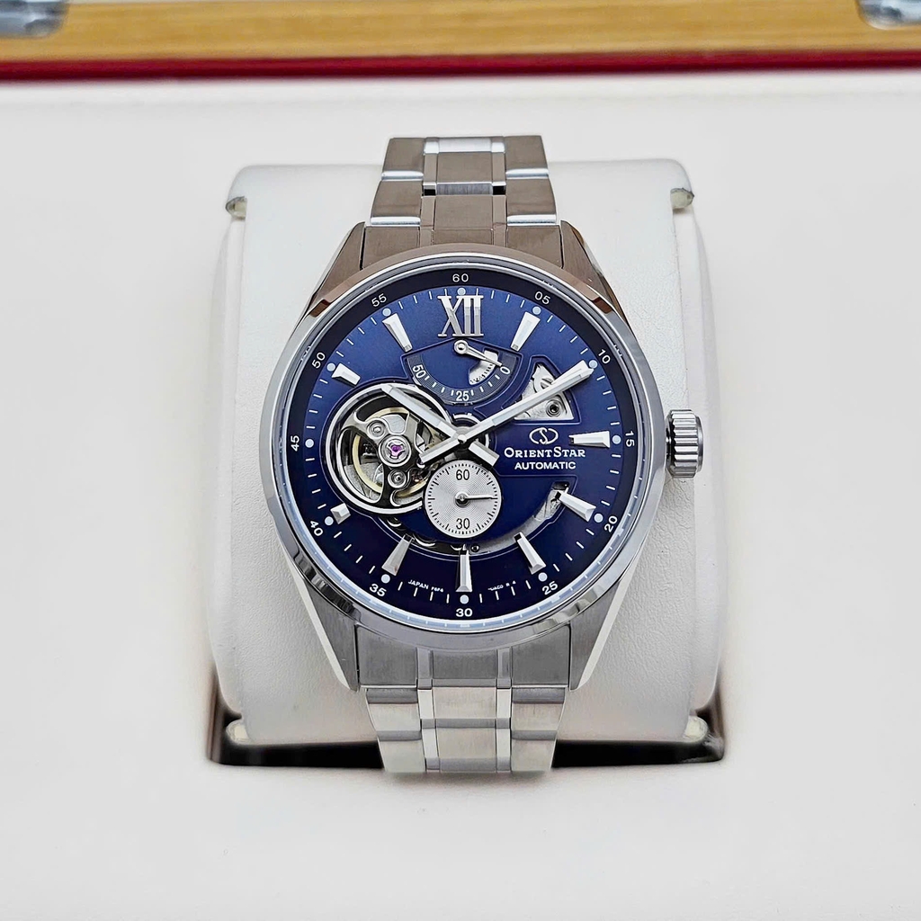 Đồng Hồ Nam Orient Star Automatic Semi Skeleton Joker Blue RE-AV0003L00B ( RE-AV0003L) ( RE-AV0003L00Z )