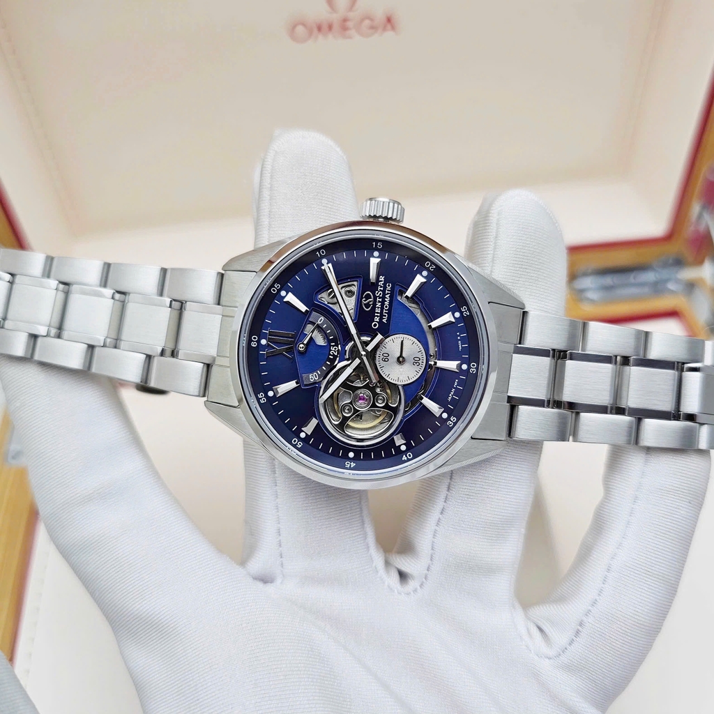 Đồng Hồ Nam Orient Star Automatic Semi Skeleton Joker Blue RE-AV0003L00B ( RE-AV0003L) ( RE-AV0003L00Z )