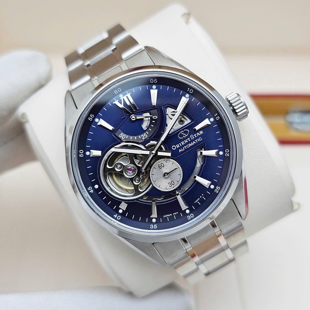 Đồng Hồ Nam Orient Star Automatic Semi Skeleton Joker Blue RE-AV0003L00B ( RE-AV0003L) ( RE-AV0003L00Z )
