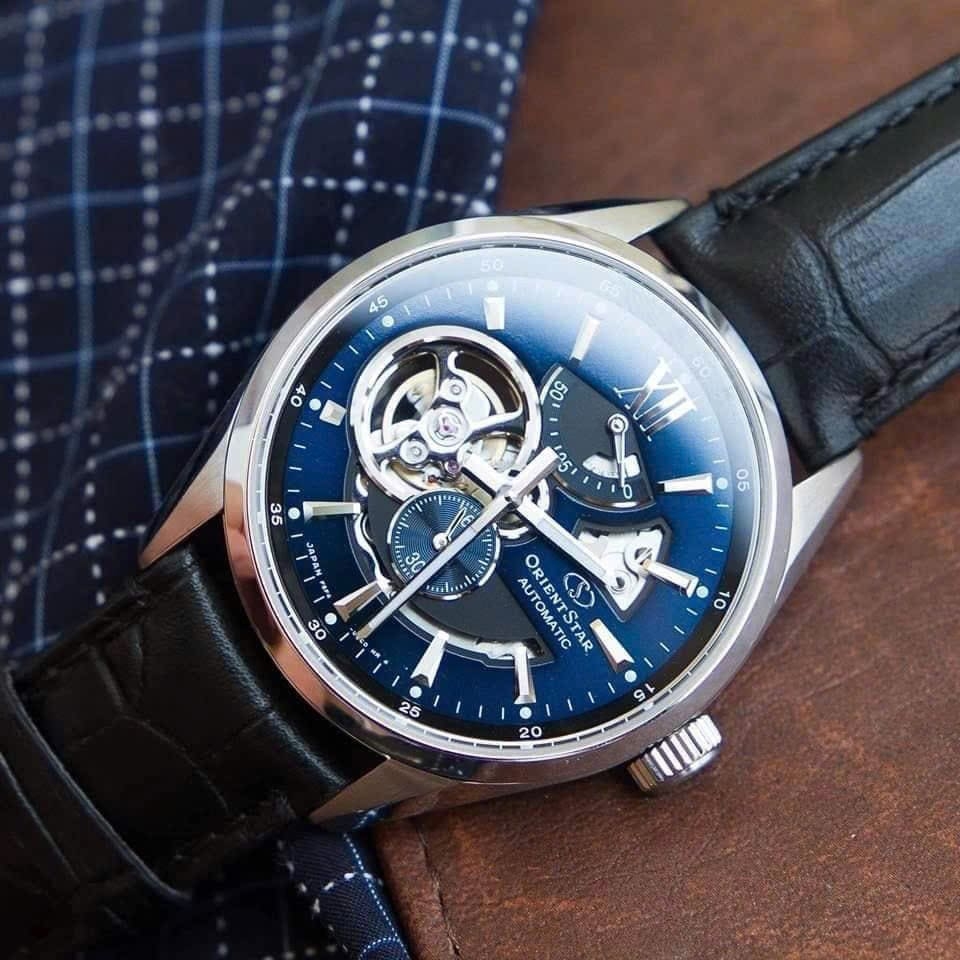 Đồng Hồ Nam Orient Star Automatic Semi Skeleton Joker Blue RE-AV0005L00B ( RE-AV0005L00Z ) ( RE-AV0005L )