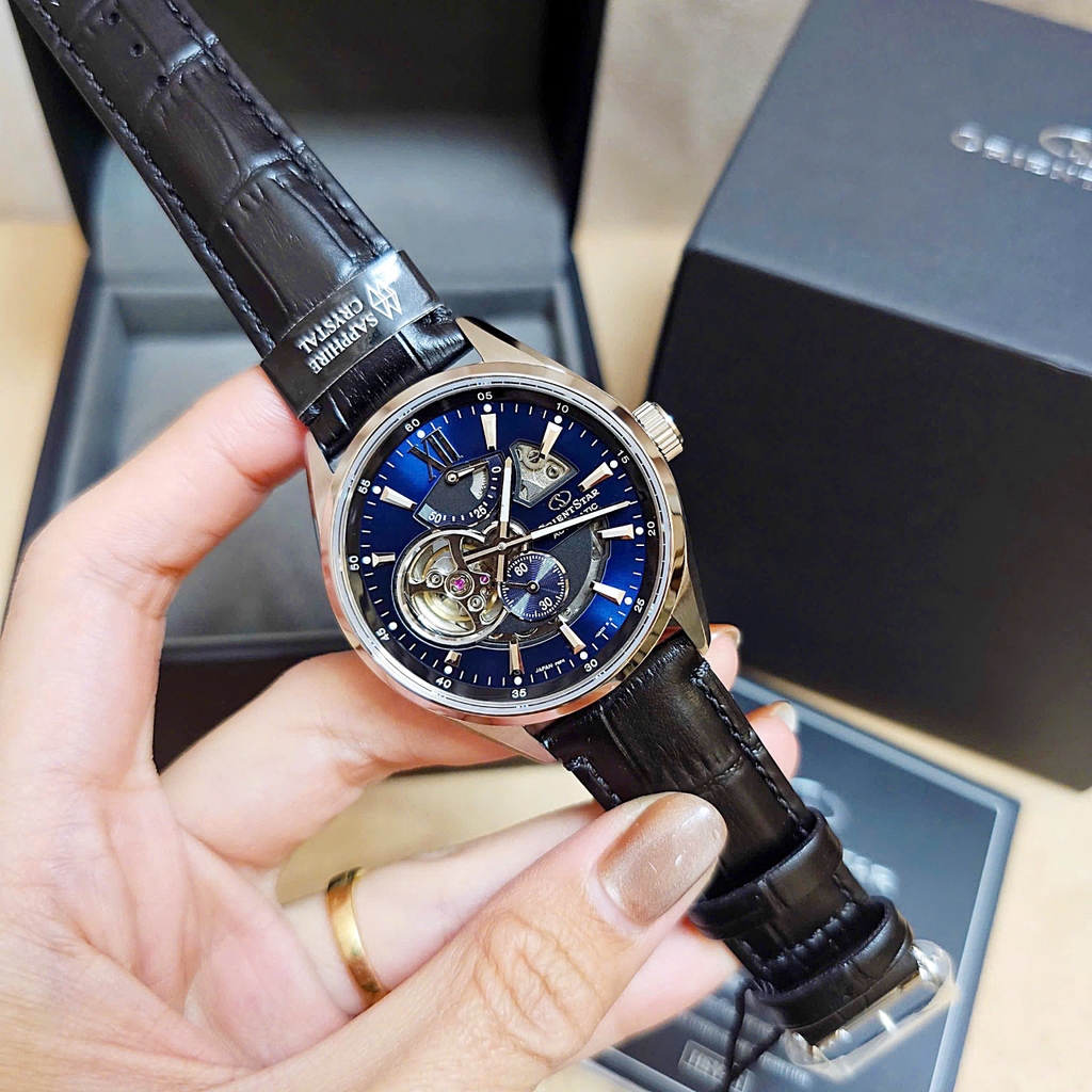 Đồng Hồ Nam Orient Star Automatic Semi Skeleton Joker Blue RE-AV0005L00B ( RE-AV0005L00Z ) ( RE-AV0005L )