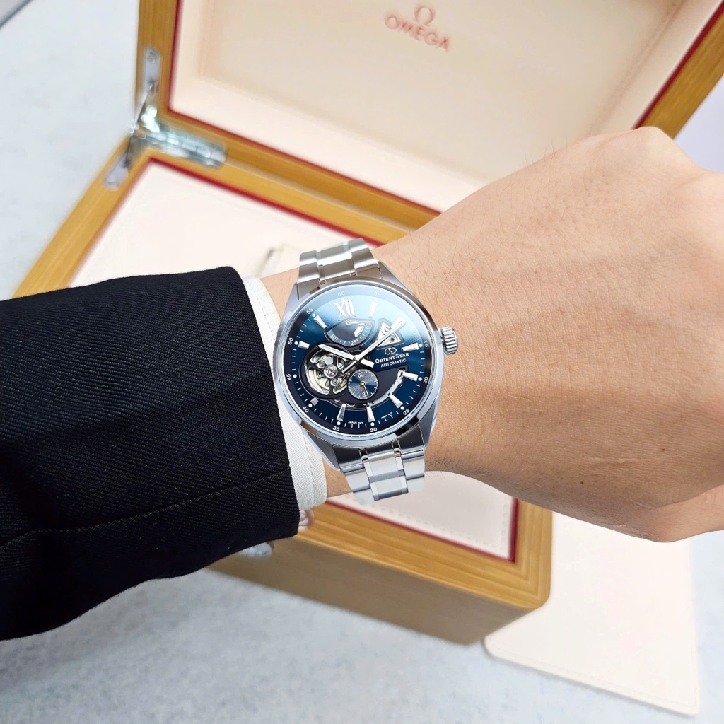 Đồng Hồ Nam Orient Star Automatic RE-AV0114E00B ( RE-AV0114E ) RK-AV0114E00B ( RK-AV0114E ) ( RN-AV0114E ) ( RN-AV0114E00B ) Dây Thép Xanh Lục Bảo